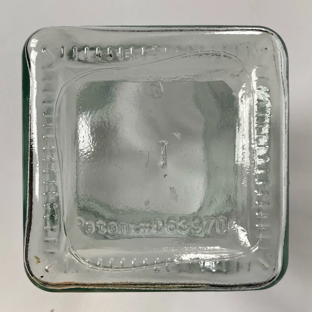 Glass Bulb Vase Square Clear With Flared Top 5” Tall EUC Flower Floral Flared